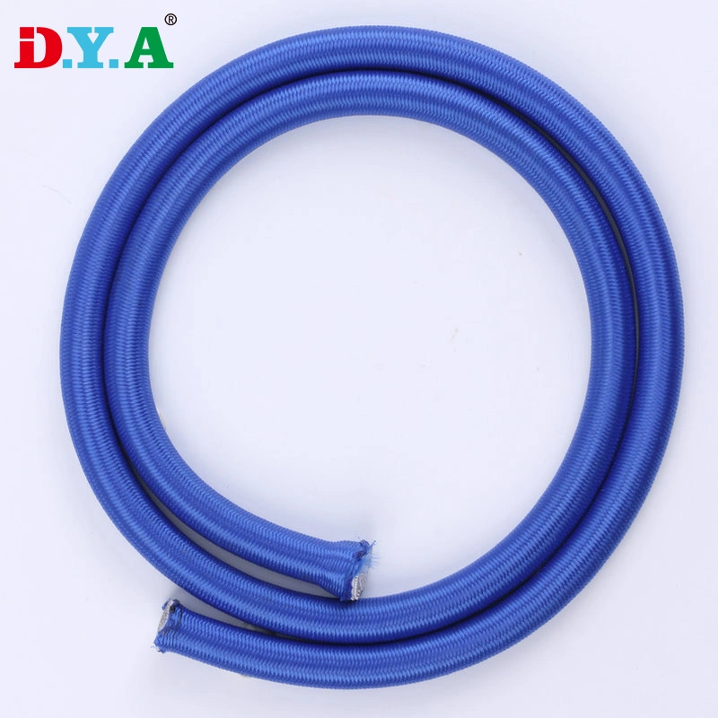 Customization Color Width 10mm Heavy Duty Bungee Cord Roll Elastic Latex Polyester Bungee Cord for Trampoline