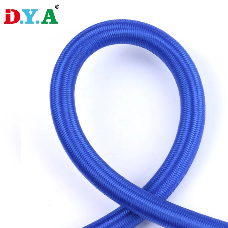 Customization Color Width 10mm Heavy Duty Bungee Cord Roll Elastic Latex Polyester Bungee Cord for Trampoline