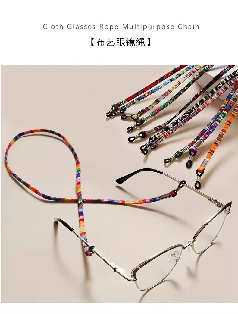 Practical Cotton Neck String Cord for Glasses Sunglasses Retainer Strap Eyewear Lanyard High-End Ethnic Rope Eyeglasses Chain