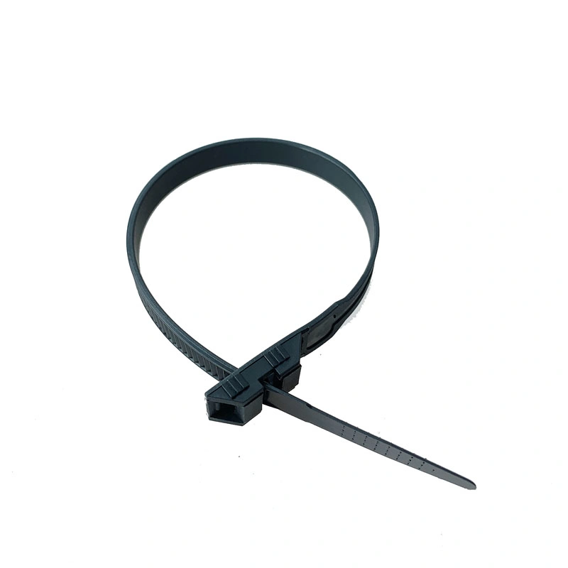 9X260mm 24 Extra Wide Flat Large Big Nylon Soft Double Lock PVC Black Electrical Cable Tie