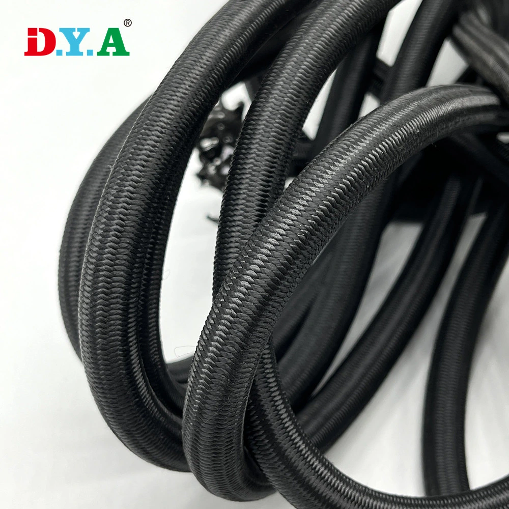 Heavy Duty Diameter 12mm Trampoline Elastic Ropes Double Polyester Coating Bungee Cord for Outdoor
