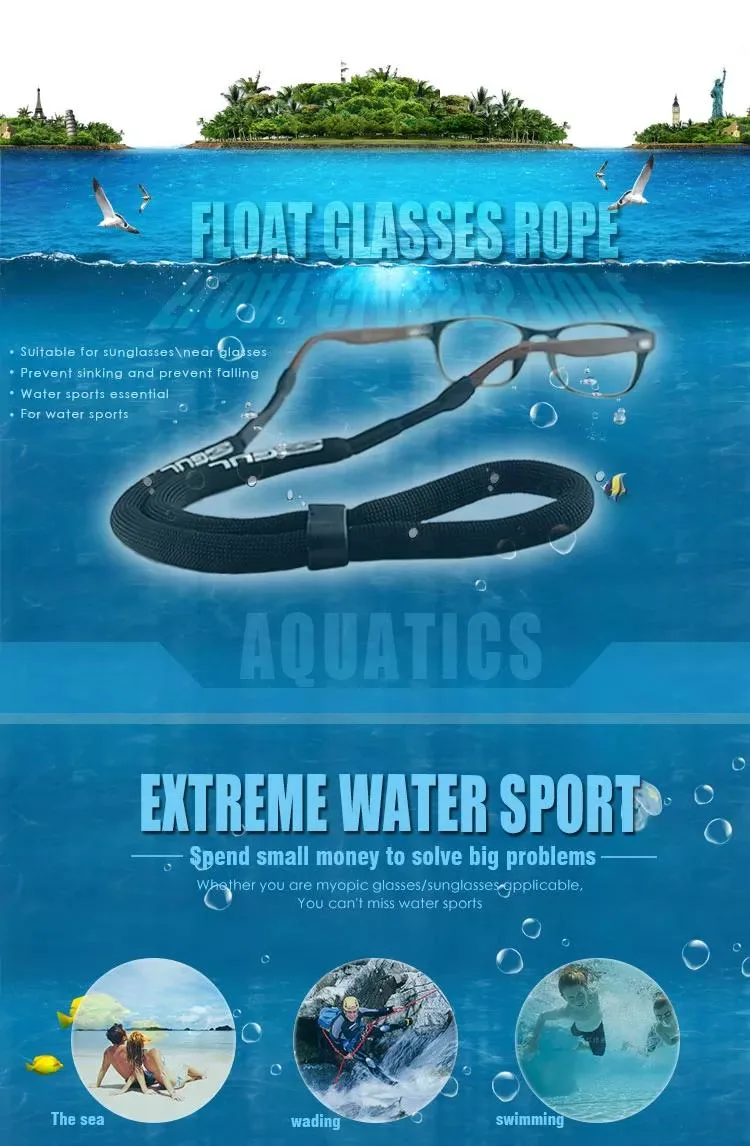 Wholesale Adjustable Men Women Swimming Sports Non-Slip Eyeglasses Cord Strap Holder Glasses Lanyard Floating Sunglasses Cords
