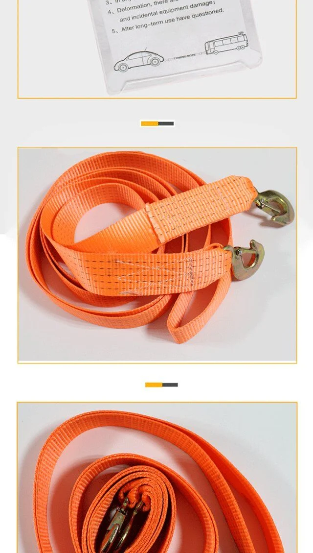 Good Quality and Different Type Tons Car Tow Rope with Hooks