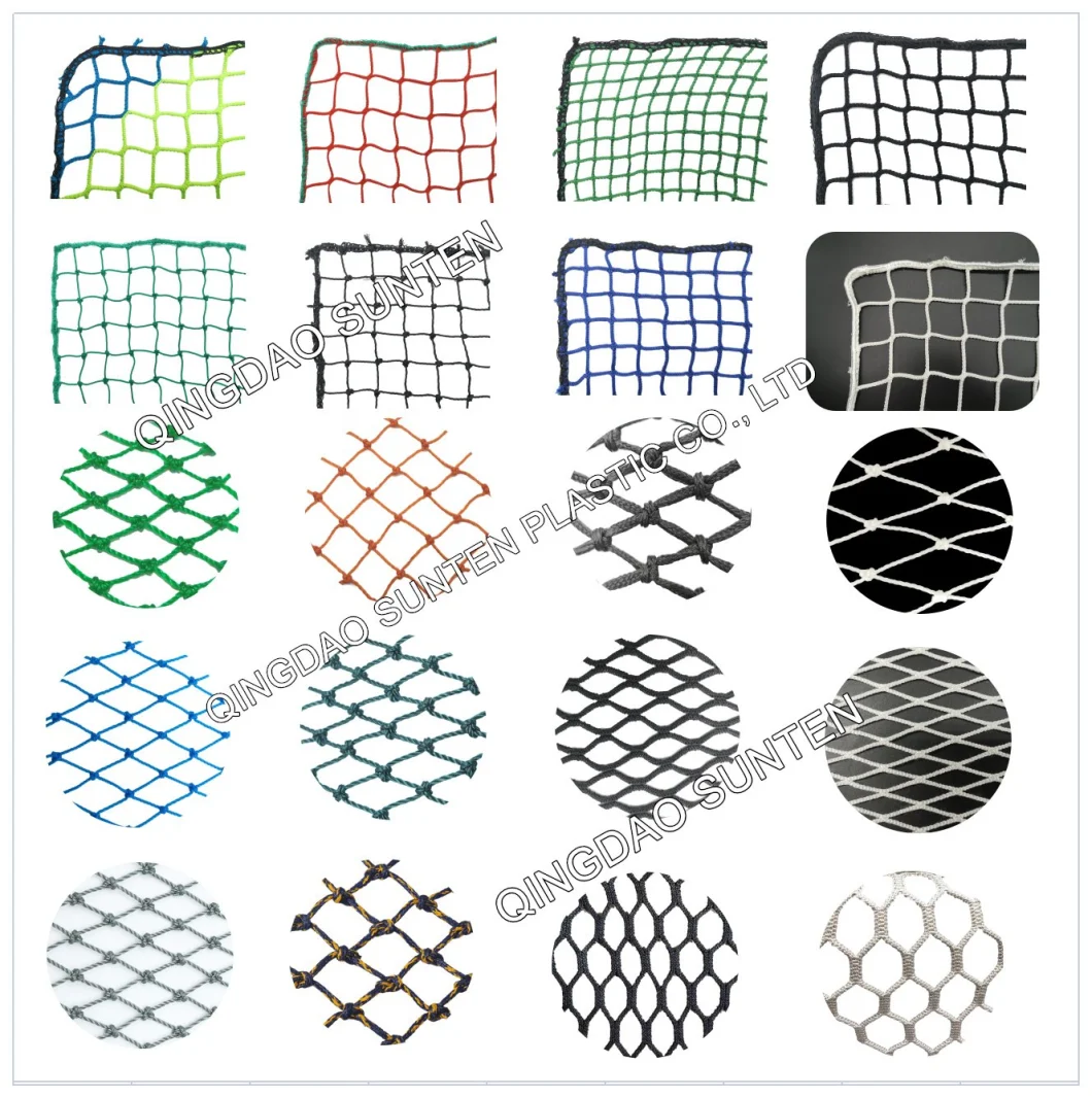 Factory Light Weight Black Color Polyester Knotless Safety Catch Net/Netting/Truck Elastic Plastic Hooks Car Webbing Luggage Trailer Pickup Cargo Net