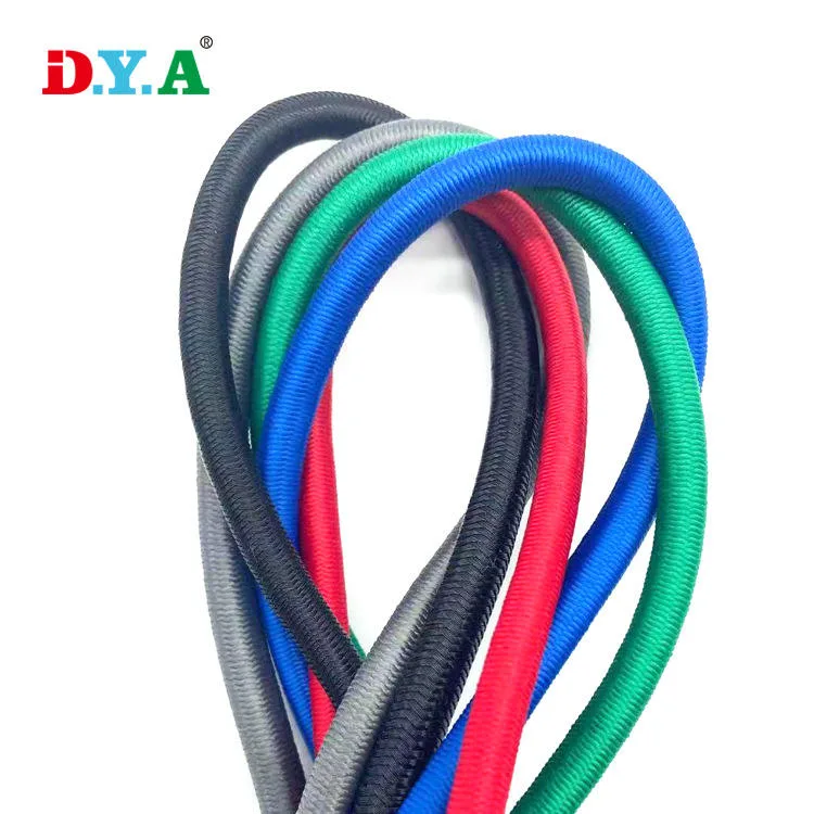 Black Color 5mm or Custom Width PP Rubber Bungee Cord for Exercise Clothes