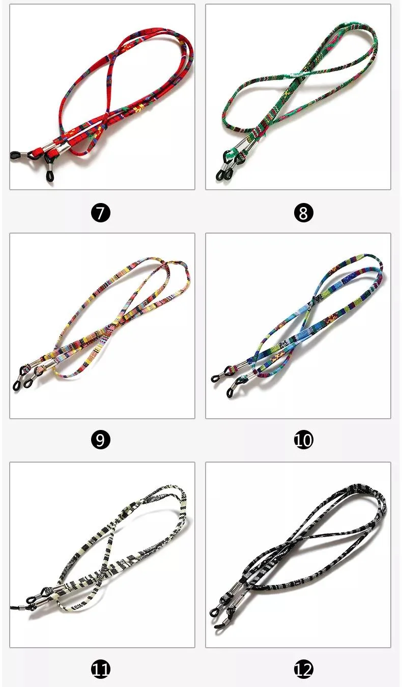 Practical Cotton Neck String Cord for Glasses Sunglasses Retainer Strap Eyewear Lanyard High-End Ethnic Rope Eyeglasses Chain