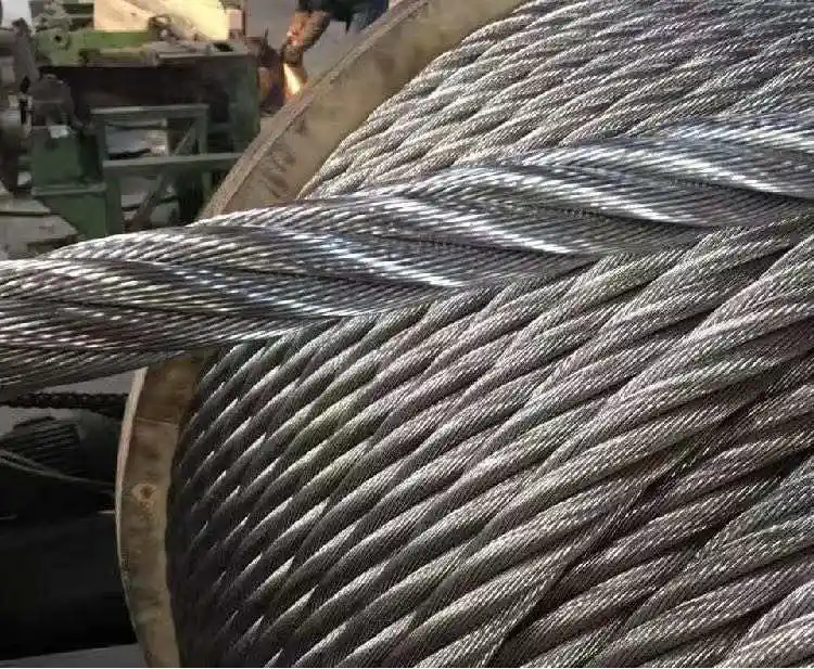 Lifting Towing Wire Cable 19X7 6mm 8mm Galvanized Steel Wire Rope
